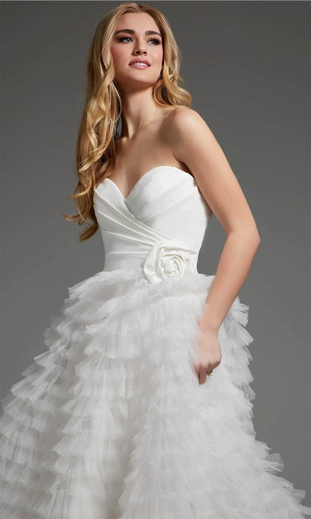 Jovani JB38958 - Ruffled A-Line Bridal Gown - Prom