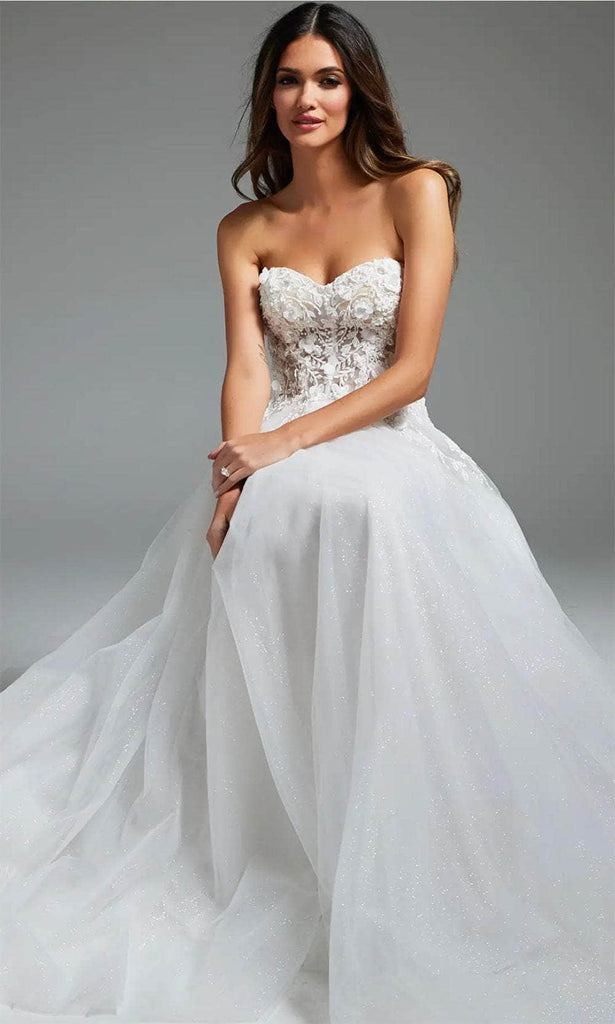 Jovani - JB39160 Ornate Bridal Gown with Appliqués - Prom