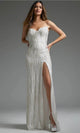 Jovani - JB39260 Strapless Bridal Gown with Slit Detail - Prom