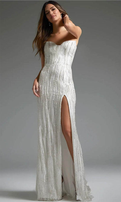 Jovani - JB39260 Strapless Bridal Gown with Slit Detail - Prom