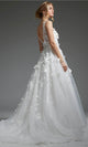 Jovani JB40511 V-Neck Bridal Gown with Appliqué Details - Prom