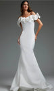 Jovani JB40594 - Elegant Mermaid Bridal Gown with Rosette Details - Prom