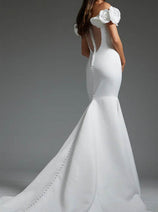 Jovani JB40594 - Elegant Mermaid Bridal Gown with Rosette Details