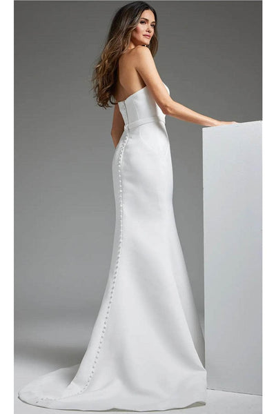 Jovani JB40597 - Straight-Across Simple Bridal Dress - Prom