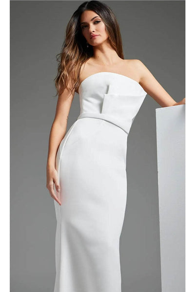 Jovani JB40597 - Straight-Across Simple Bridal Dress - Prom