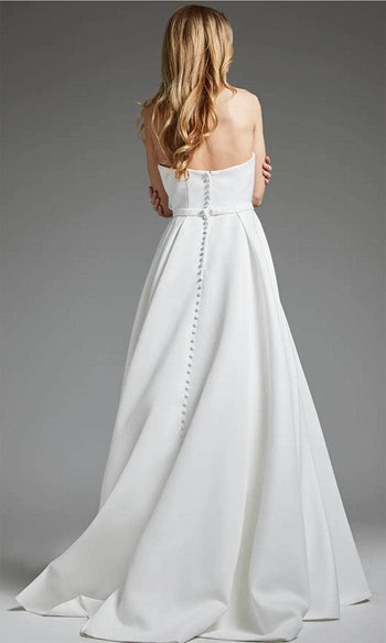Jovani JB40599 - Strapless A-Line Bridal Gown with Pleated Details - Prom