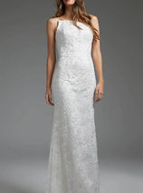 Jovani JB40608 - Asymmetric Bridal Gown Featuring Allover Beading