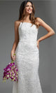 Jovani JB40608 - Asymmetric Bridal Gown Featuring Allover Beading - Prom