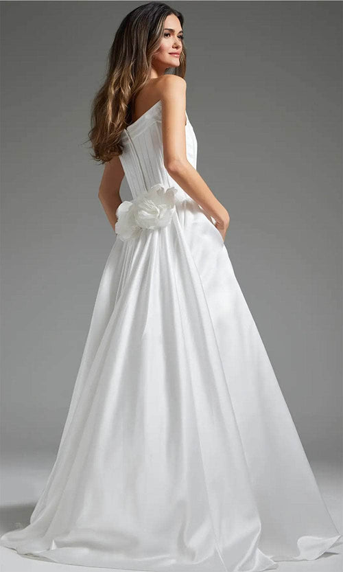 Jovani JB40784 - Bridal Gown with Corset Bodice and Straight-Across Design - Prom