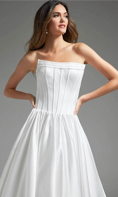 Jovani JB40784 - Bridal Gown with Corset Bodice and Straight-Across Design - Prom