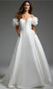 Jovani JB40795 - A-Line Bridal Gown with Off-the-Shoulder Pleated Design - Prom