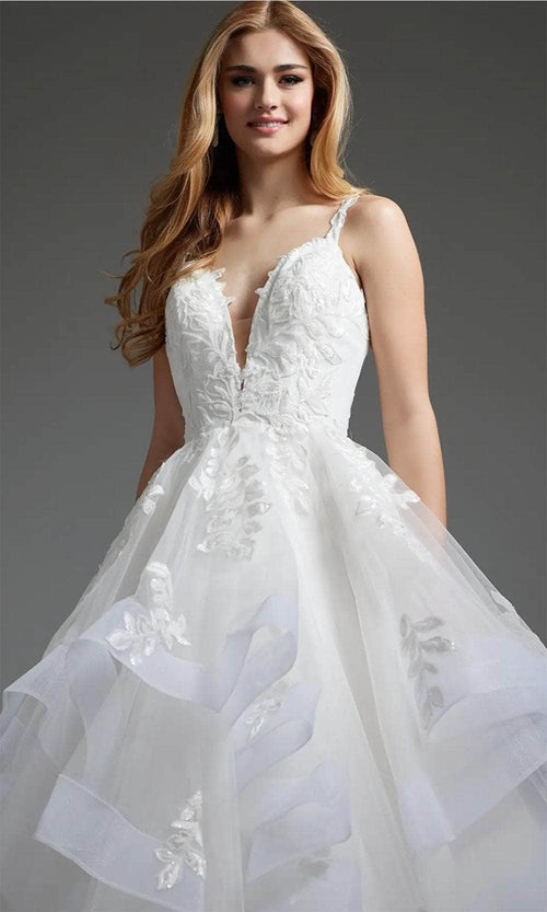 Jovani JB41002 - Sleeveless Bridal Gown with Sequin Appliques - Prom