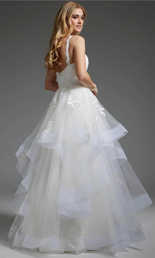 Jovani JB41002 - Sleeveless Bridal Gown with Sequin Appliques - Prom