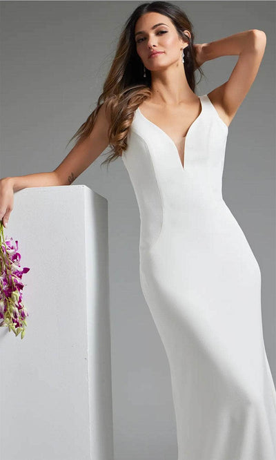Jovani JB42222 - Lace Square Back Bridal Gown - Prom
