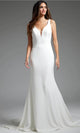 Jovani JB42222 - Lace Square Back Bridal Gown - Prom