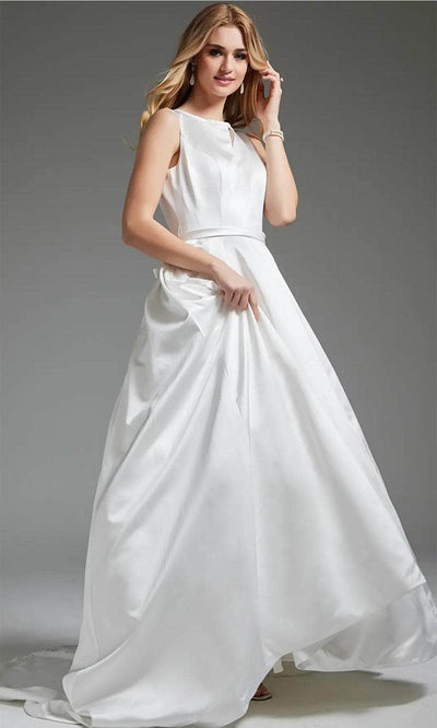 Jovani JB42319 - Jewel Neck Bridal Gown with Front Keyhole Detail - Prom