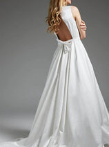 Jovani JB42319 - Jewel Neck Bridal Gown with Front Keyhole Detail