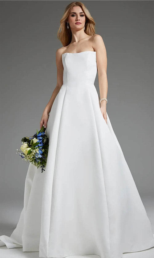Jovani JB42346 - Strapless Bridal Gown with Seamed Bodice - Prom