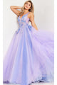 Jovani Lilac Purple Long Prom Ball Gown 24602 - Lilac/Multi / Apparel & Accessories > Clothing > Dresses