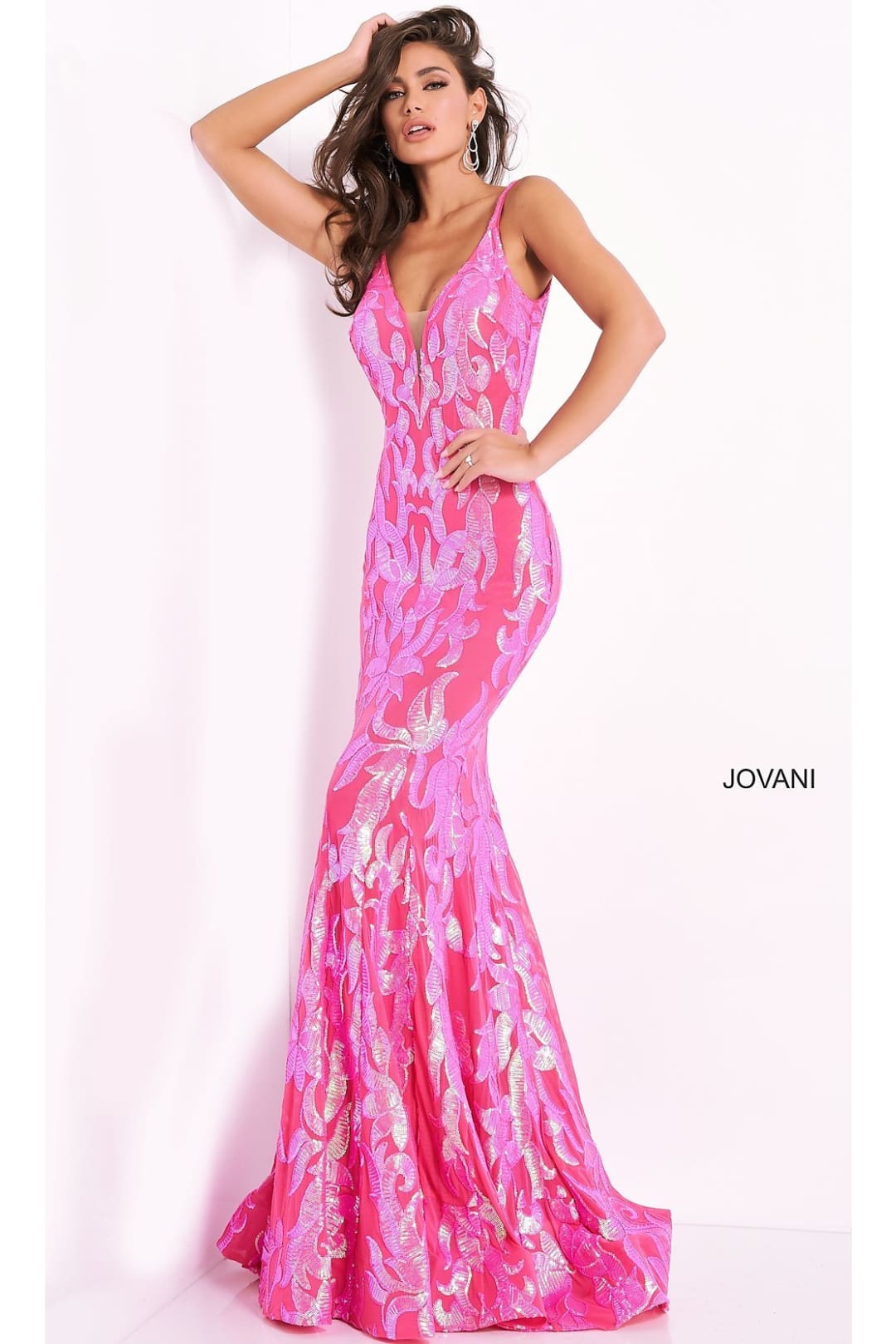 Jovani Long Designer Prom Dress with Sequins - Apparel & Accessories > Clothing > Dresses