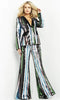 Jovani M02942 - Long Sleeve Blazer Sequin Pantsuit - Prom