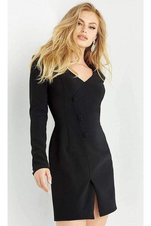 Jovani M03460 - V-Neck Short Suit Dress - Prom