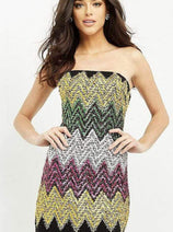 Jovani M05036 - Colorful Dress with Zigzag Embellishments