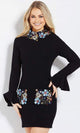 Jovani M55211 - Elegant Long Sleeve Multi-Beaded Sheath Dress - Prom