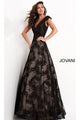 Jovani Mikado-Bodice Long Black Prom Dress 03330 - Black / Apparel & Accessories > Clothing > Dresses