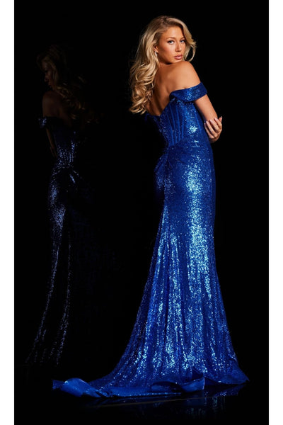 Jovani Off-Shoulder Long Sequin Prom Dress 26172 - Prom