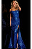 Jovani Off-Shoulder Long Sequin Prom Dress 26172 - Prom