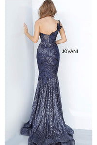 Jovani One-Shoulder Glitter Long Prom Dress 02445 - Prom