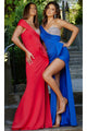 Jovani One-Shoulder Long Prom Dress 09045 - Hot Pink / Apparel & Accessories > Clothing > Dresses