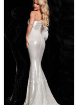 Jovani One-Shoulder Long Sequin Formal Dress 23980