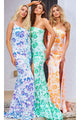 Jovani One-Shoulder Long Sequin Prom Dress 08256 - Ivory/Light Orange / Prom