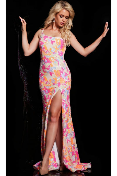 Jovani One-Shoulder Sequin-Print Prom Dress 26131 - Prom