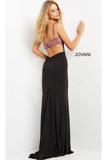 Jovani One-Shoulder Two-Tone Long Prom Dress 09021 - Apparel & Accessories > Clothing > Dresses