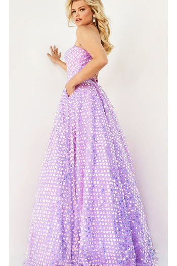 Jovani Plus-Size Strapless Long Prom Dress 08605B - Prom