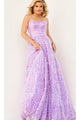 Jovani Plus-Size Strapless Long Prom Dress 08605B - Lilac / 16 - Prom