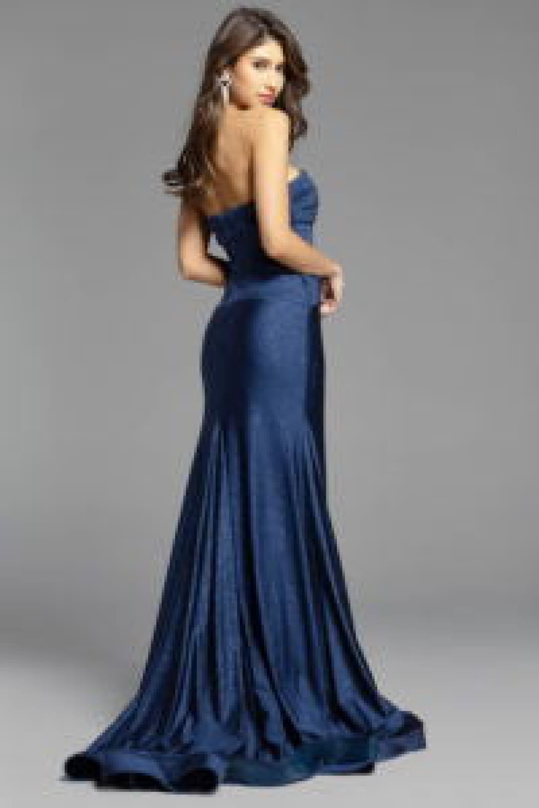 Jovani Prom Dress Strapless Cut-Out Glitter Long Evening Gown 43419 - Apparel & Accessories > Clothing > Dresses