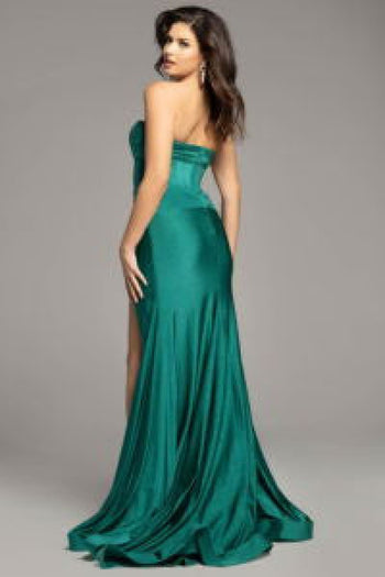 Jovani Prom Dress Strapless Cut-Out Glitter Long Evening Gown 43419 - Apparel & Accessories > Clothing > Dresses