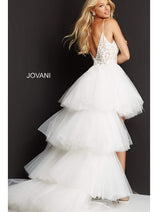 Jovani Ruffled High-Low Prom Dress 07263