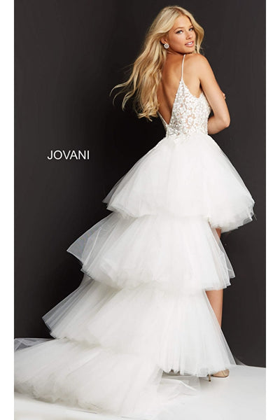 Jovani Ruffled High-Low Prom Dress 07263 - Prom