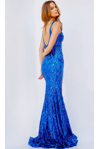 Jovani Sequin-Print Long Prom Dress 23027 - Prom