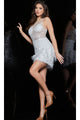 Jovani Short Party Dress with Feathers 22334 - Apparel & Accessories > Clothing > Dresses