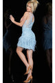 Jovani Short Party Dress with Feathers 22334 - Apparel & Accessories > Clothing > Dresses