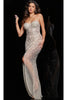 Jovani Strapless Long Beaded Pageant Dress 26344 - Prom