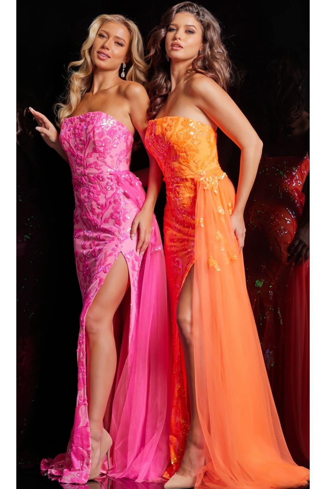 Jovani Strapless Long Neon Sequin Prom Dress 26134 - Apparel & Accessories > Clothing > Dresses