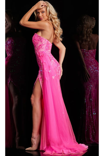 Jovani Strapless Long Neon Sequin Prom Dress 26134 - Apparel & Accessories > Clothing > Dresses