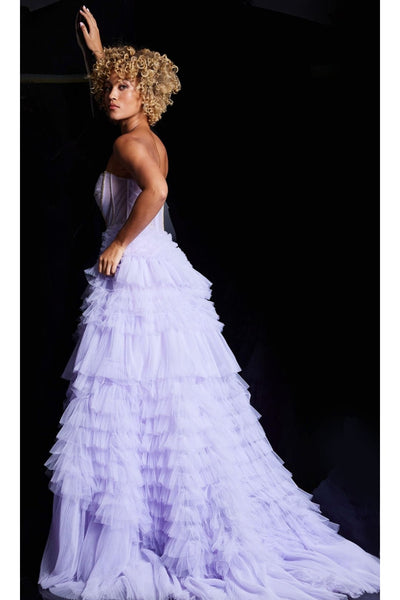 Jovani Strapless Long Ruffled Prom Ball Gown 38539 - Prom
